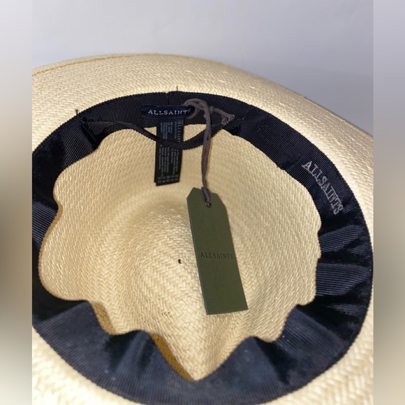 ALLSAINTS Paige Studded Light Woven Straw Fedora - Picture 10 of 16